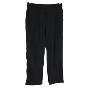 Old Navy Wide Straight Pants Linen Black Pleated Extra High Rise Trouser Large